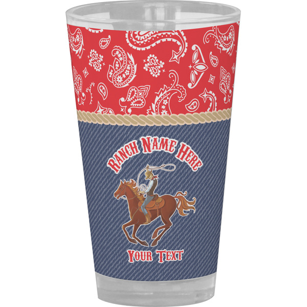 Custom Western Ranch Pint Glass - Full Color (Personalized)