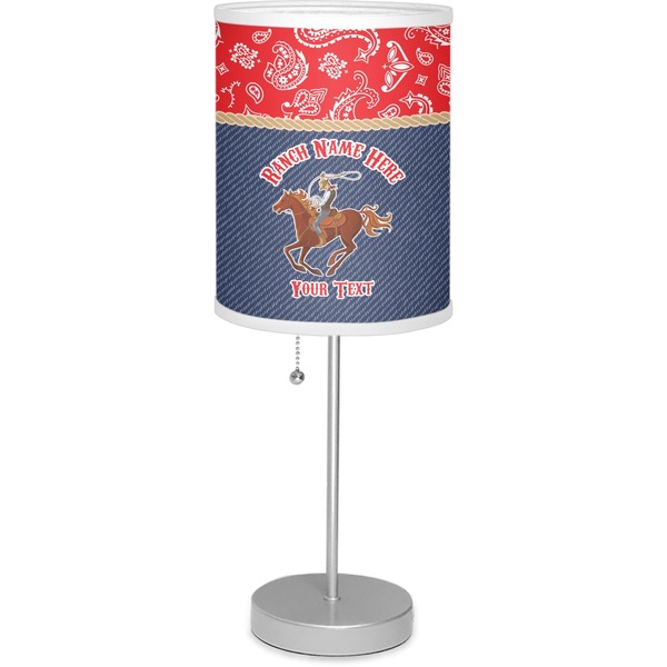 Custom Western Ranch Lamp with Drum Shade (Personalized)