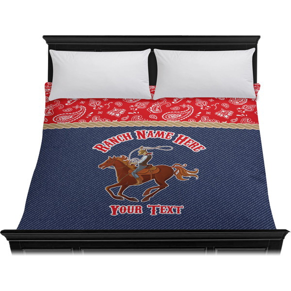 Western Ranch Duvet Cover - King - On Bed - No Prop