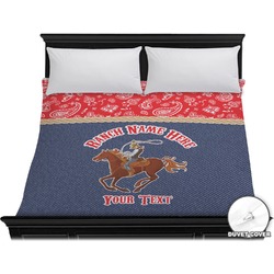Western Ranch Duvet Cover - King (Personalized)