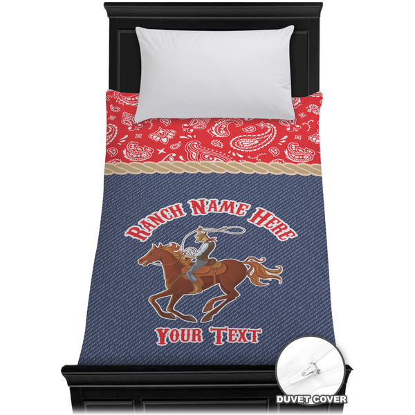 Custom Western Ranch Duvet Cover - Twin XL (Personalized)