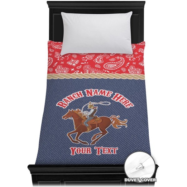 Custom Western Ranch Duvet Cover - Twin (Personalized)