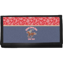 Western Ranch Canvas Checkbook Cover (Personalized)