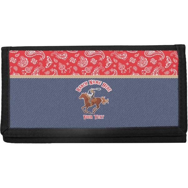 Custom Western Ranch Canvas Checkbook Cover (Personalized)
