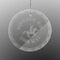 Western Ranch Engraved Glass Ornament - Round (Front)