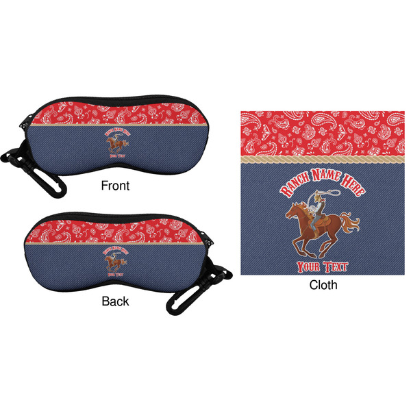 Western Ranch Eyeglass Case & Cloth (Approval)