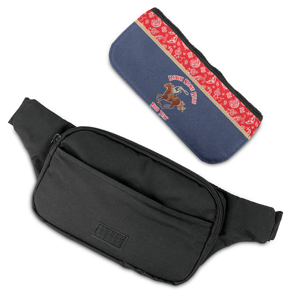 Western Ranch Fanny Packs - FLAT (flap off)