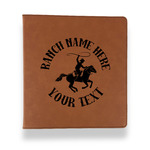 Western Ranch Leather Binder - 1" - Rawhide (Personalized)