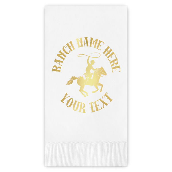 Custom Western Ranch Guest Napkins - Foil Stamped (Personalized)