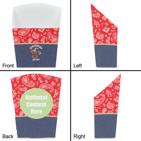 Western Ranch French Fry Favor Box - Front & Back View