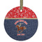 Western Ranch Frosted Glass Ornament - Round
