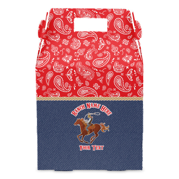 Western Ranch Gable Favor Box - Front
