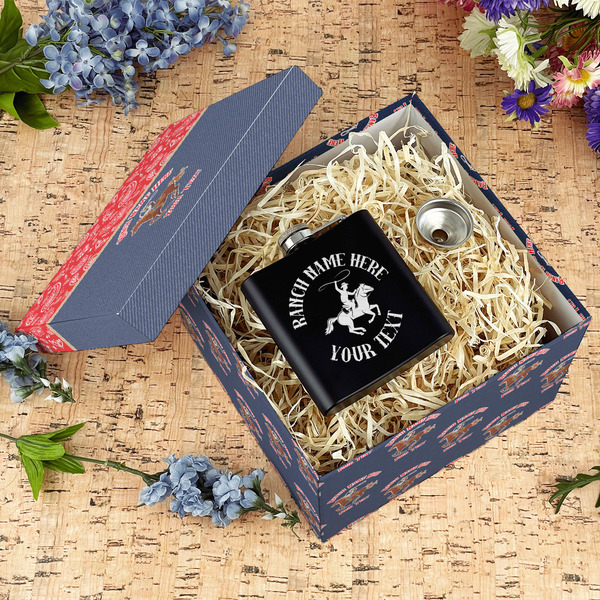 Western Ranch Gift Boxes with Lid - Canvas Wrapped - Large - In Context