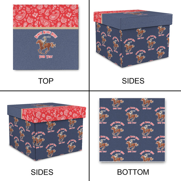 Western Ranch Gift Boxes with Lid - Canvas Wrapped - Medium - Approval