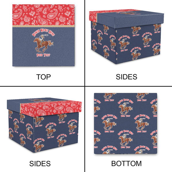 Western Ranch Gift Boxes with Lid - Canvas Wrapped - Small - Approval