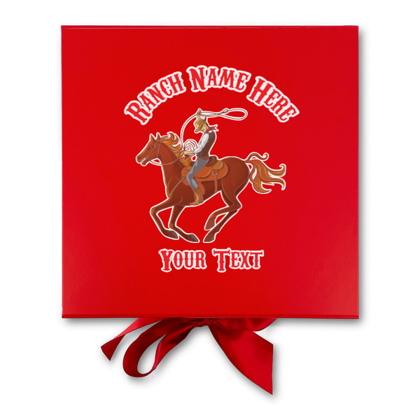 Western Ranch Gift Boxes with Magnetic Lid - Red - Approval