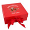 Western Ranch Gift Boxes with Magnetic Lid - Red - Front