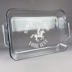 Western Ranch Glass Baking and Cake Dish (Personalized)