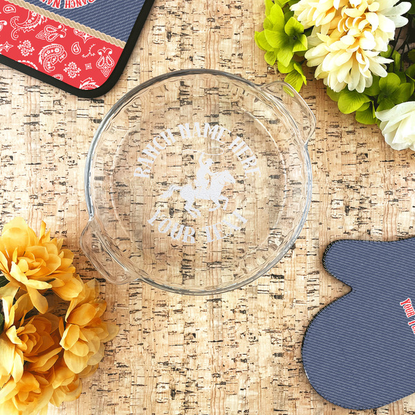 Western Ranch Glass Pie Dish - LIFESTYLE