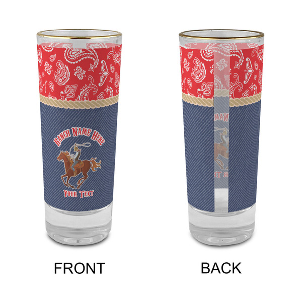 Western Ranch Glass Shot Glass - 2 oz - Single - APPROVAL