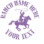 Western Ranch Glitter Sticker Decal - Custom Sized (Personalized)