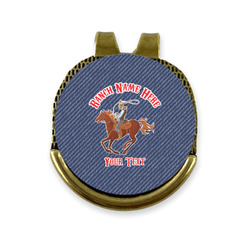 Western Ranch Golf Ball Marker - Hat Clip - Gold