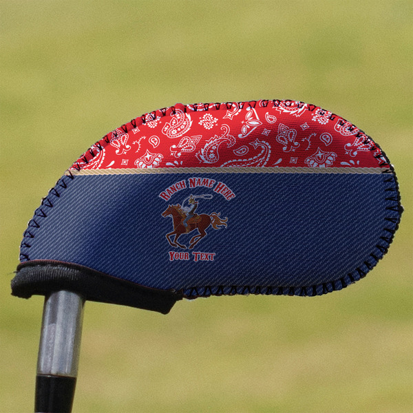 Custom Western Ranch Golf Club Iron Cover (Personalized)