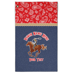 Western Ranch Golf Towel - Poly-Cotton Blend w/ Name or Text