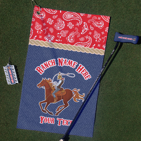 Custom Western Ranch Golf Towel Gift Set (Personalized)
