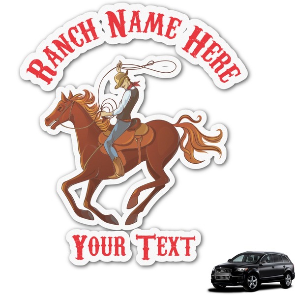Custom Western Ranch Graphic Car Decal (Personalized)