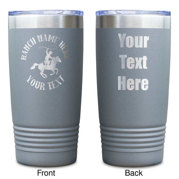 Western Ranch Gray Polar Camel Tumbler - 20oz - Double Sided - Approval