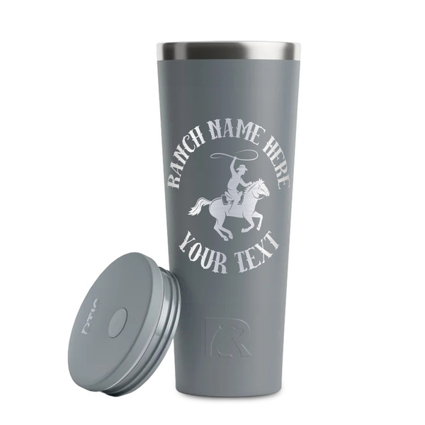 Western Ranch Grey RTIC Everyday Tumbler - 28 oz. - Lid Off
