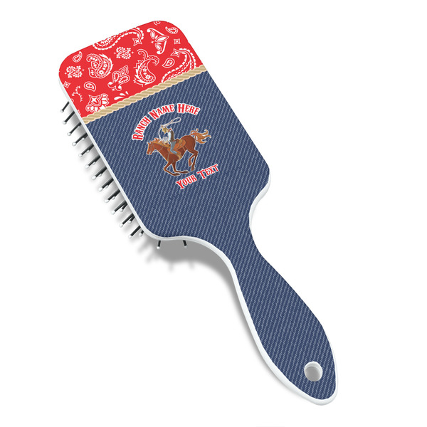 Western Ranch Hair Brush - Angle View