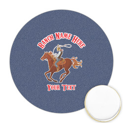 Western Ranch Printed Cookie Topper - Round (Personalized)