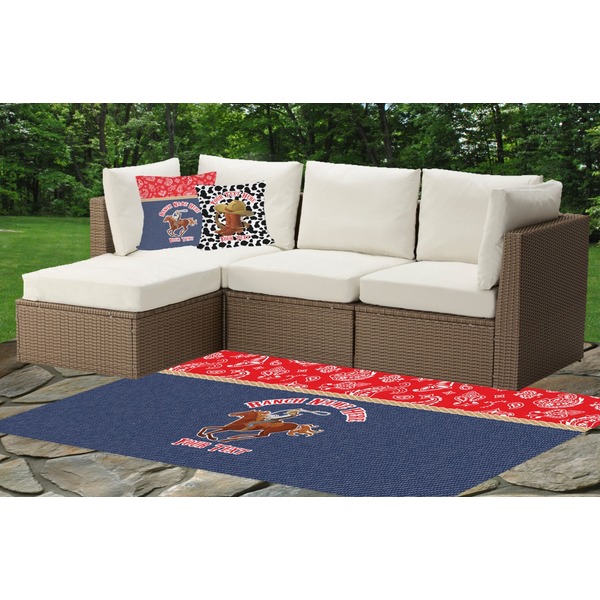 Western Ranch Indoor / Outdoor Rug & Cushions