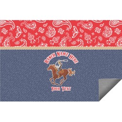 Western Ranch Indoor / Outdoor Rug - 3'x5' (Personalized)
