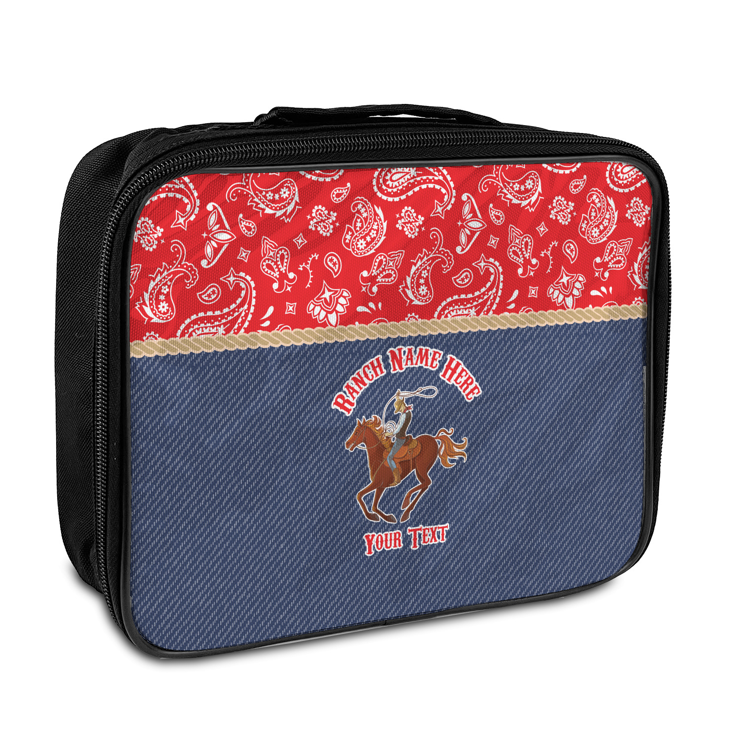 Western Ranch Insulated Lunch Bag (Personalized) YouCustomizeIt