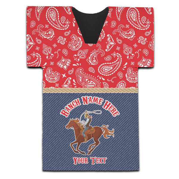 Western Ranch Jersey Bottle Cooler - Set of 4 - FRONT (flat)