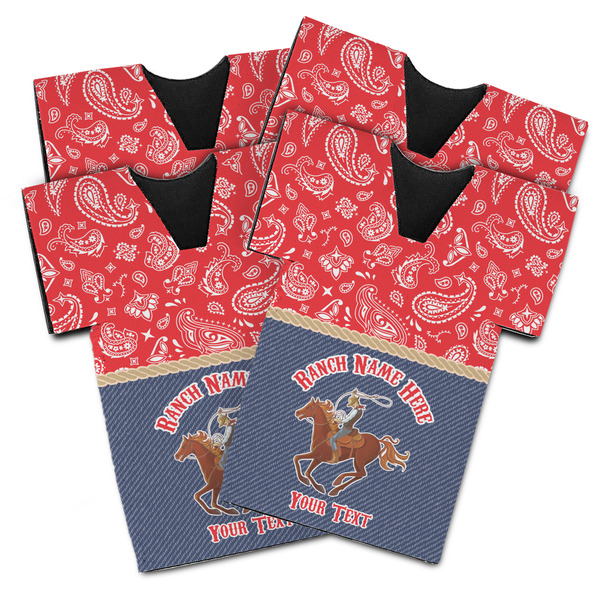 Western Ranch Jersey Bottle Cooler - Set of 4 - MAIN (flat)