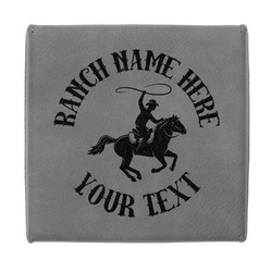 Western Ranch Jewelry Gift Box - Engraved Leather Lid (Personalized)