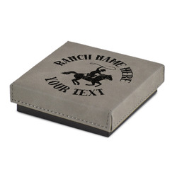 Western Ranch Jewelry Gift Box - Engraved Leather Lid (Personalized)