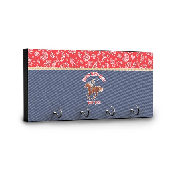 Western Ranch Key Hanger - Front View with Hooks