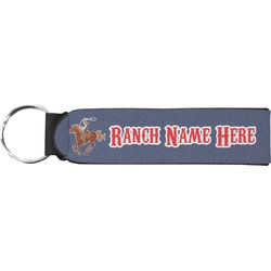 Western Ranch Neoprene Keychain Fob (Personalized)