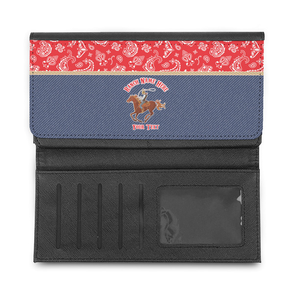 Western Ranch Ladies Wallet - Half Way Open