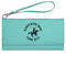Western Ranch Ladies Wallet - Leather - Teal - Front View