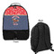 Western Ranch Large Backpack - Black - Front & Back View