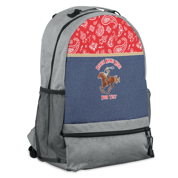 Custom Western Ranch Backpack - Grey (Personalized)