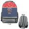 Western Ranch Large Backpack - Gray - Front & Back View