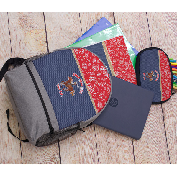 Western Ranch Large Backpack - Gray - With Stuff