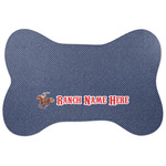 Western Ranch Bone Shaped Dog Food Mat (Personalized)